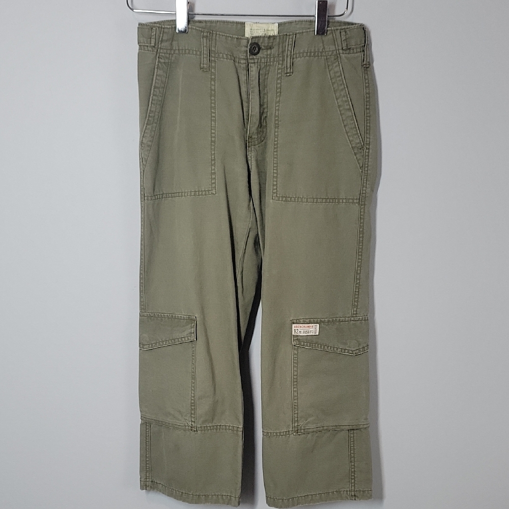 Abercrombie & Fitch Pants Womens 0 Military Paratroop Issue Cargo Crop Y2K 27